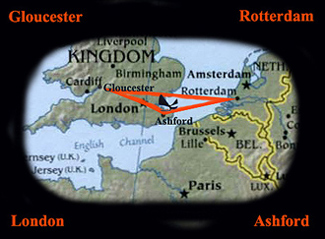 Gloucester - London - Ashford - Rotterdam